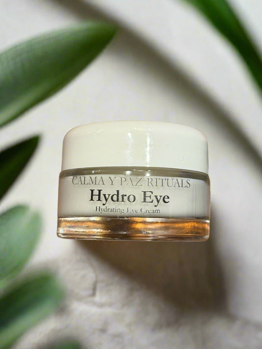 Calma y Paz Rituals, Cosmetic jar labeled 'Hydro Eye', hydrating eye cream