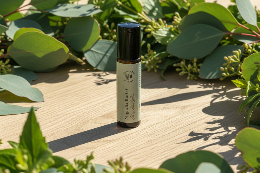 Migrana relief, migraine relief roll on bottle 